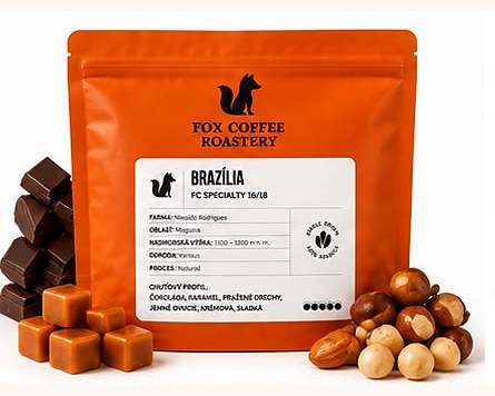 Brazília, zrnková káva od Fox Coffee Roastery