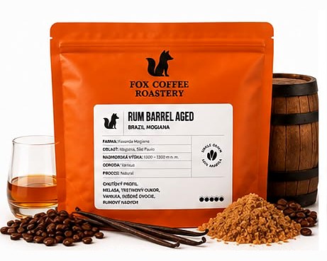 Rum Barrel Aged, zrnková káva od Fox Coffee Roastery